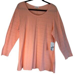 Habitat Women's Guava Color Long Sleeve Tunic Top Size Large Style 16428 NWT